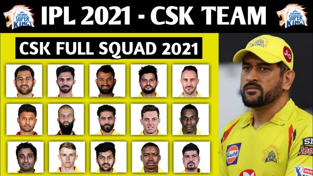 IPL 2021 Chennai Super Kings full squad | CSK squad 2021 | IPL 2021 CSK TEAM | IPL 2021 AUCTION CSK