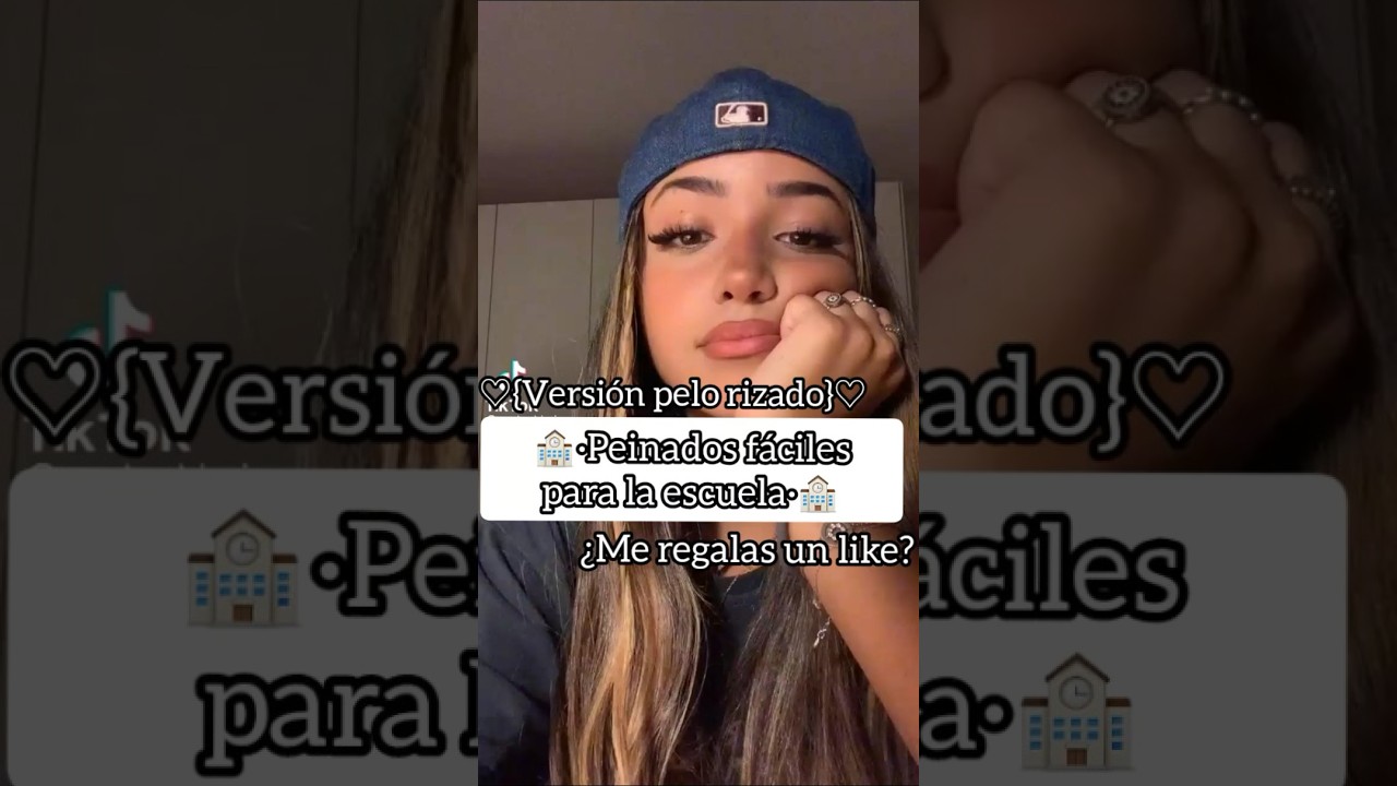 🏫Peinados f&aacute;ciles para la escuela🏫 (Pelo rizado) #escuela #noflop #colegio #hairstyle #apoyo #shorts