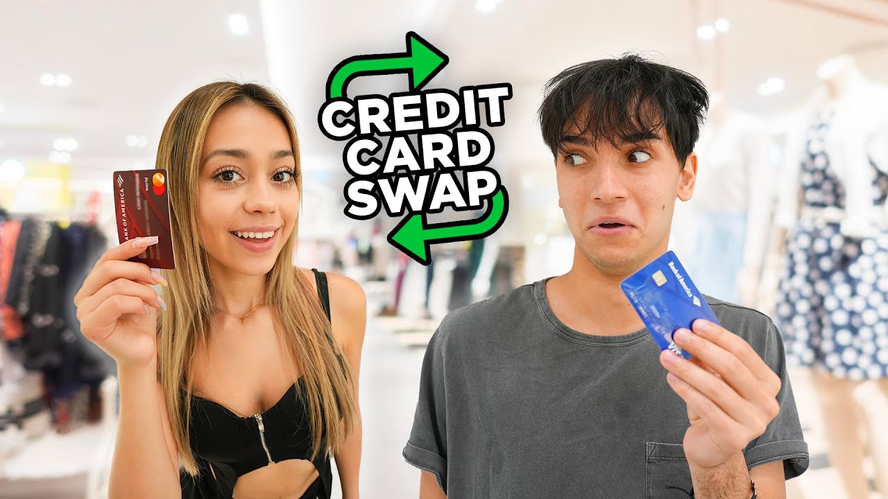 Swapping CREDIT CARDS with Boyfriend! *no limit*