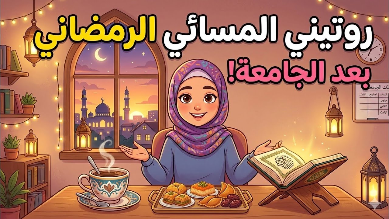 روتيني المسائي لرمضان |بعد الجامعة 😴😨