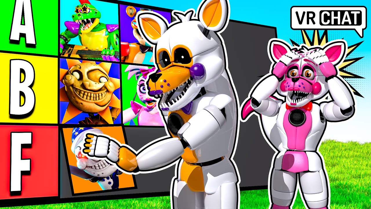 LOLBIT Ranks FNAF Security Breach Character TIER LIST in VRCHAT with Funtime Foxy