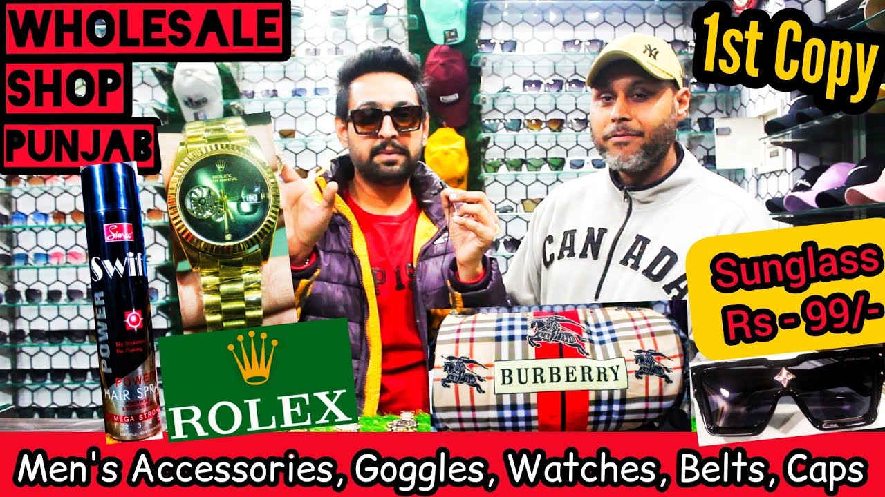 Cheapest Men's Fashion Accessories at Punjab(Phagwara) Branded Goggles, Watches, Caps, GYM Bags etc.