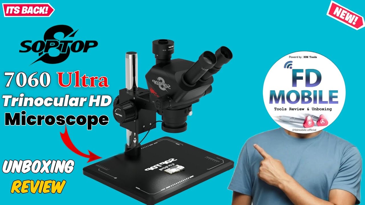 🔬 Soptop 7060 Ultra Microscope Unboxing & Full Review | Professional Mobile Repair Microscope Test
