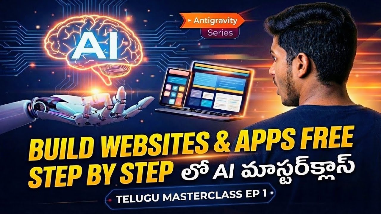 How to Build AI Apps & Websites FREE Step by Step | AI Masterclass Telugu EP 1 #claudecode 