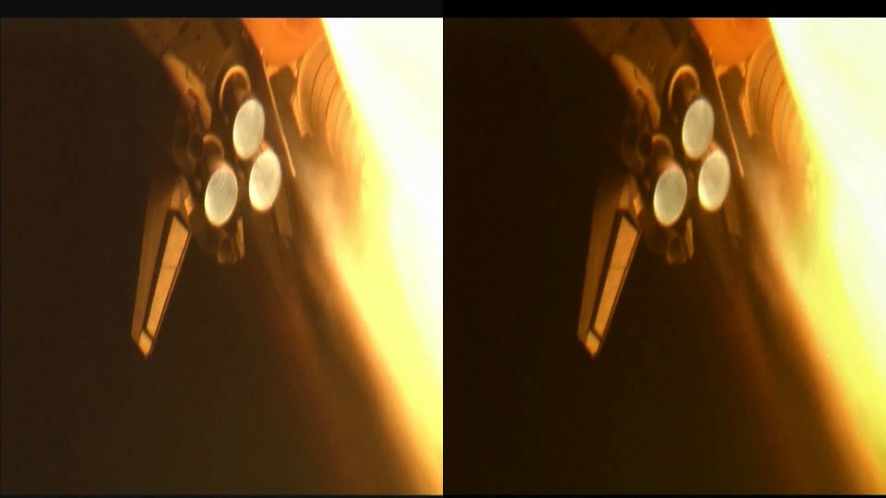 Night Shuttle Launch in HD Stereoscopic [ yt3d:enable=true HD 3D ]