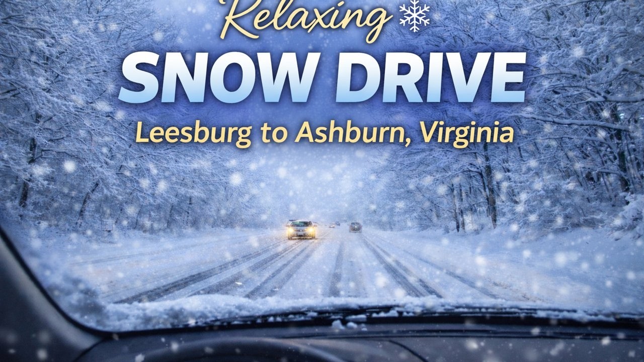 Snow Drive | Winter POV Driving | Leesburg to Ashburn Virginia