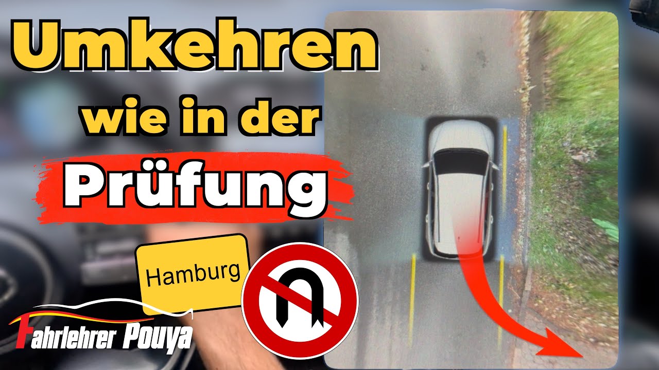 Richtig Umkehren in der Fahrprüfung 🚗 | Schritt-für-Schritt auf Prüfungsstrecke erklärt