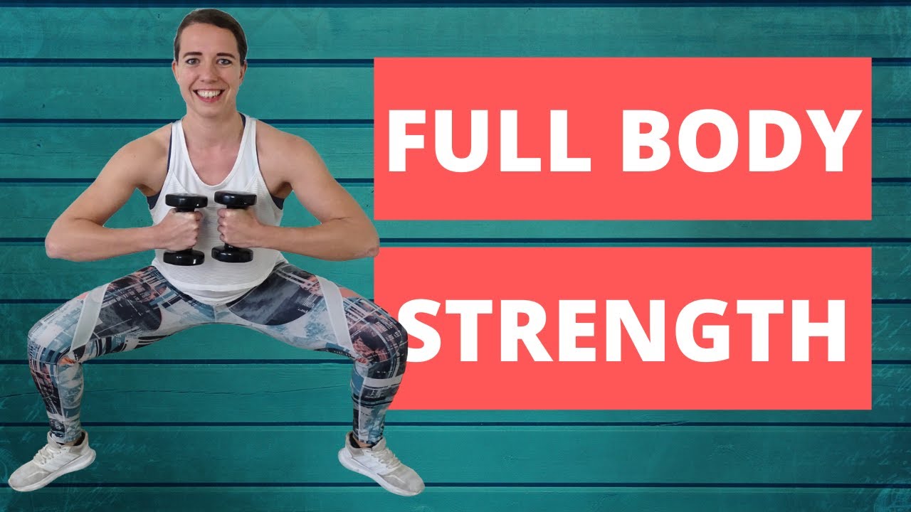30 Minute Full Body Strength Workout for Beginners – Follow along At Home - With Dumbbells