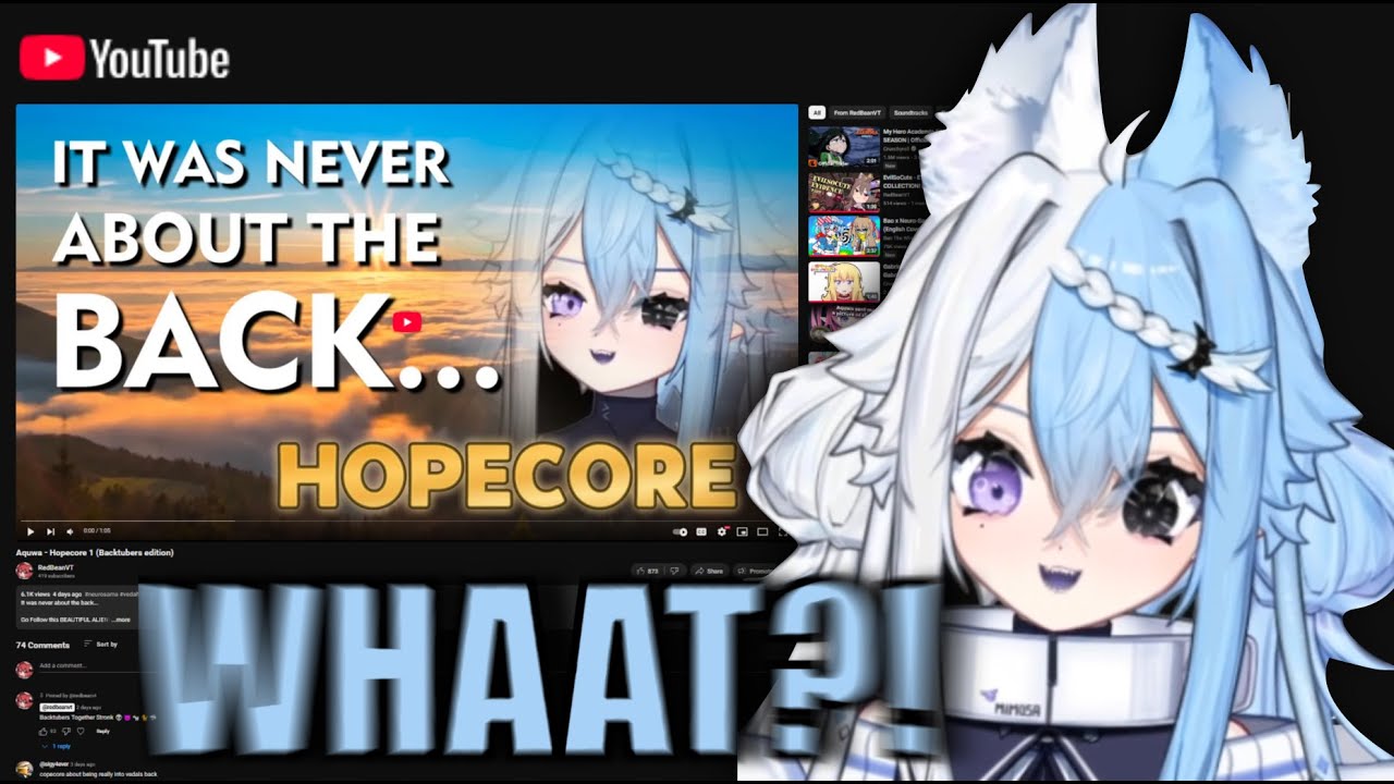 Aquwa reacts to Aquwa - Hopecore 1 (Backtubers edition)