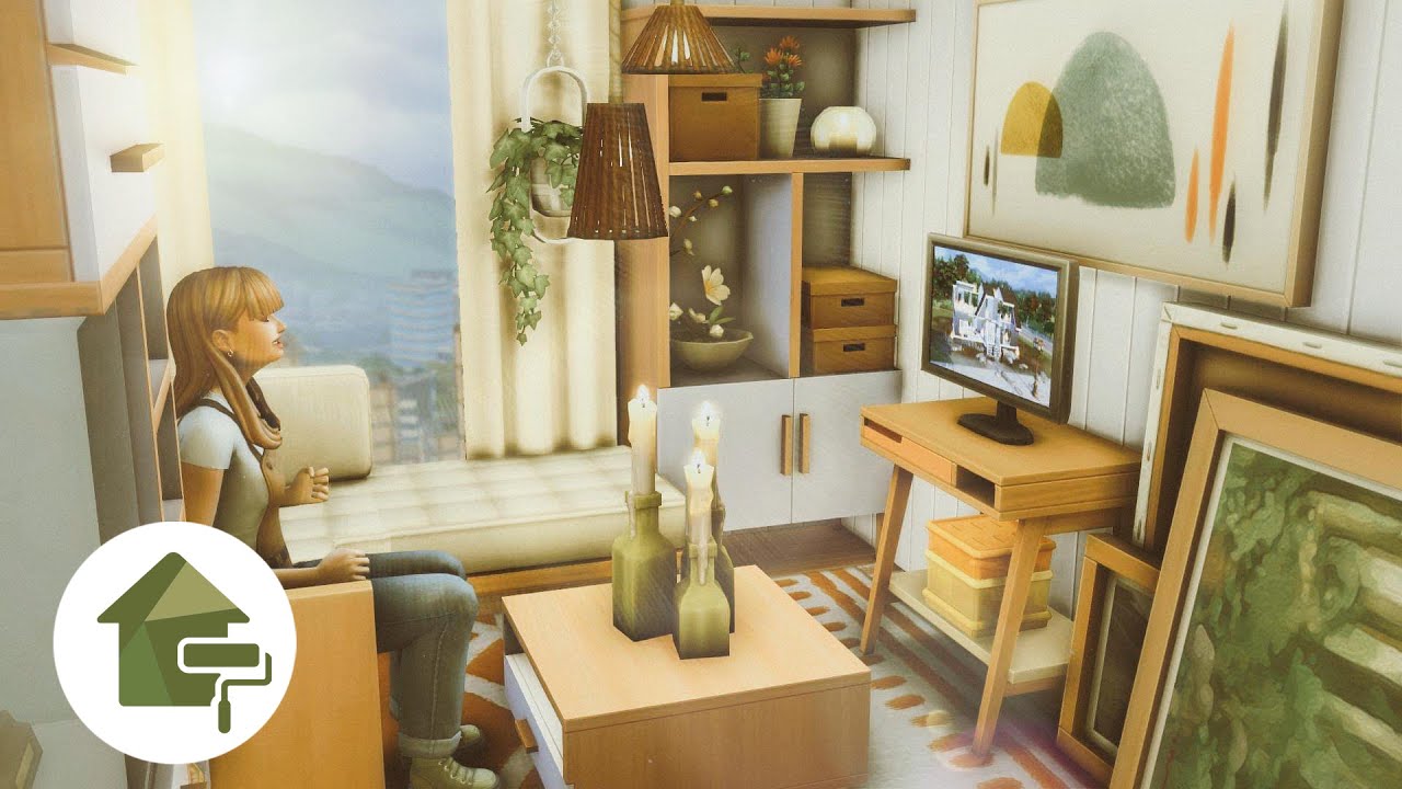 Scandinavian Apartment 🌼 || The Sims 4: Dream Home Decorator || Speedbuild with Ambience Sounds