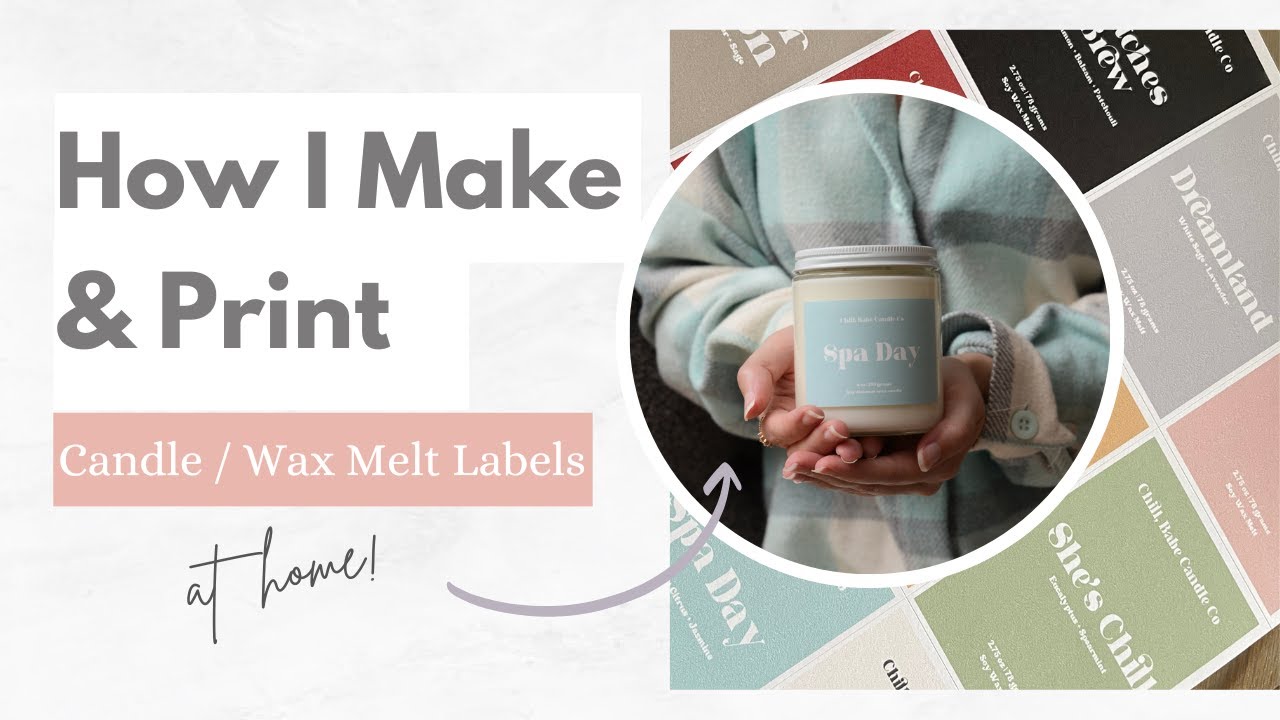 Make Candle Labels At Home With Me, Making & Printing My Own Candle Lables