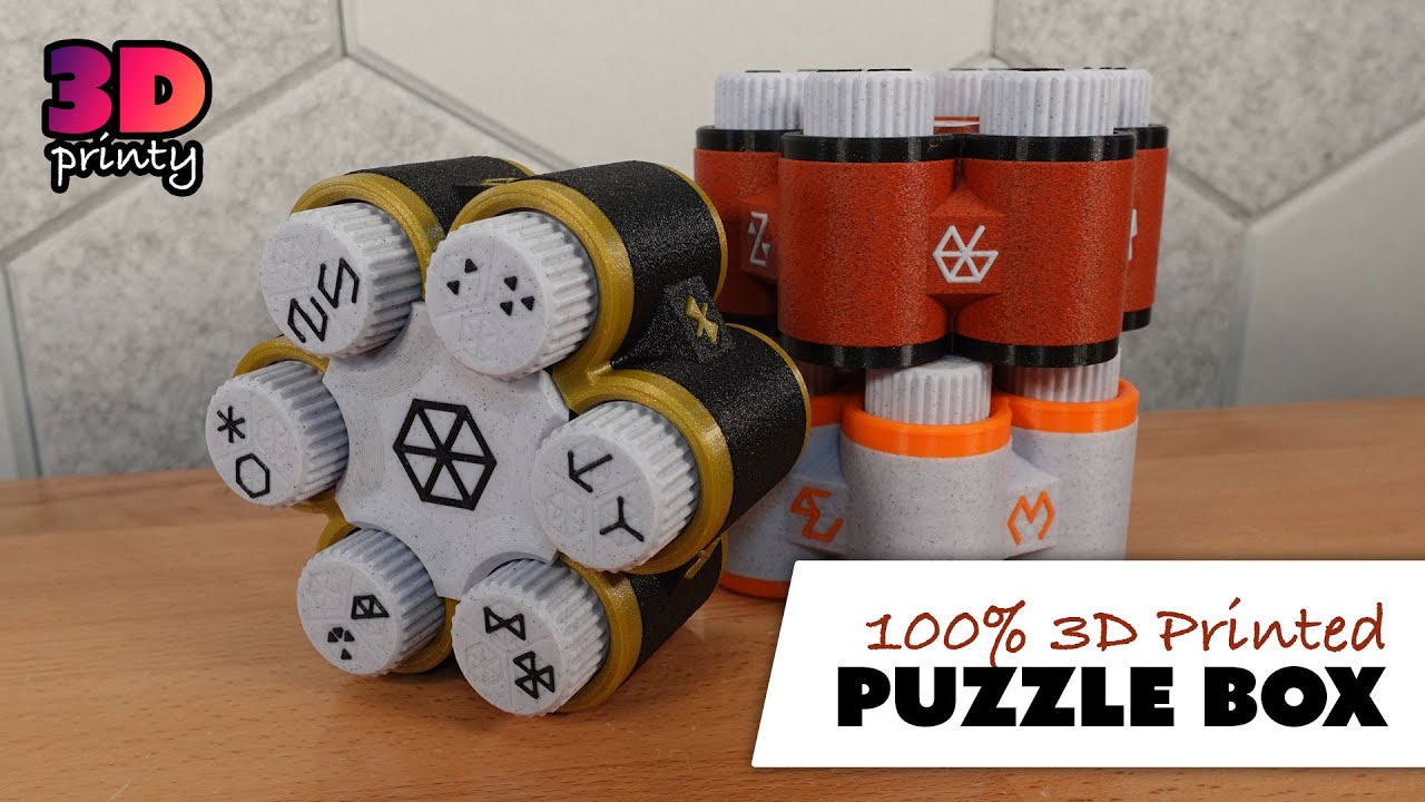 Hexglyph - 3D printed Puzzle Box