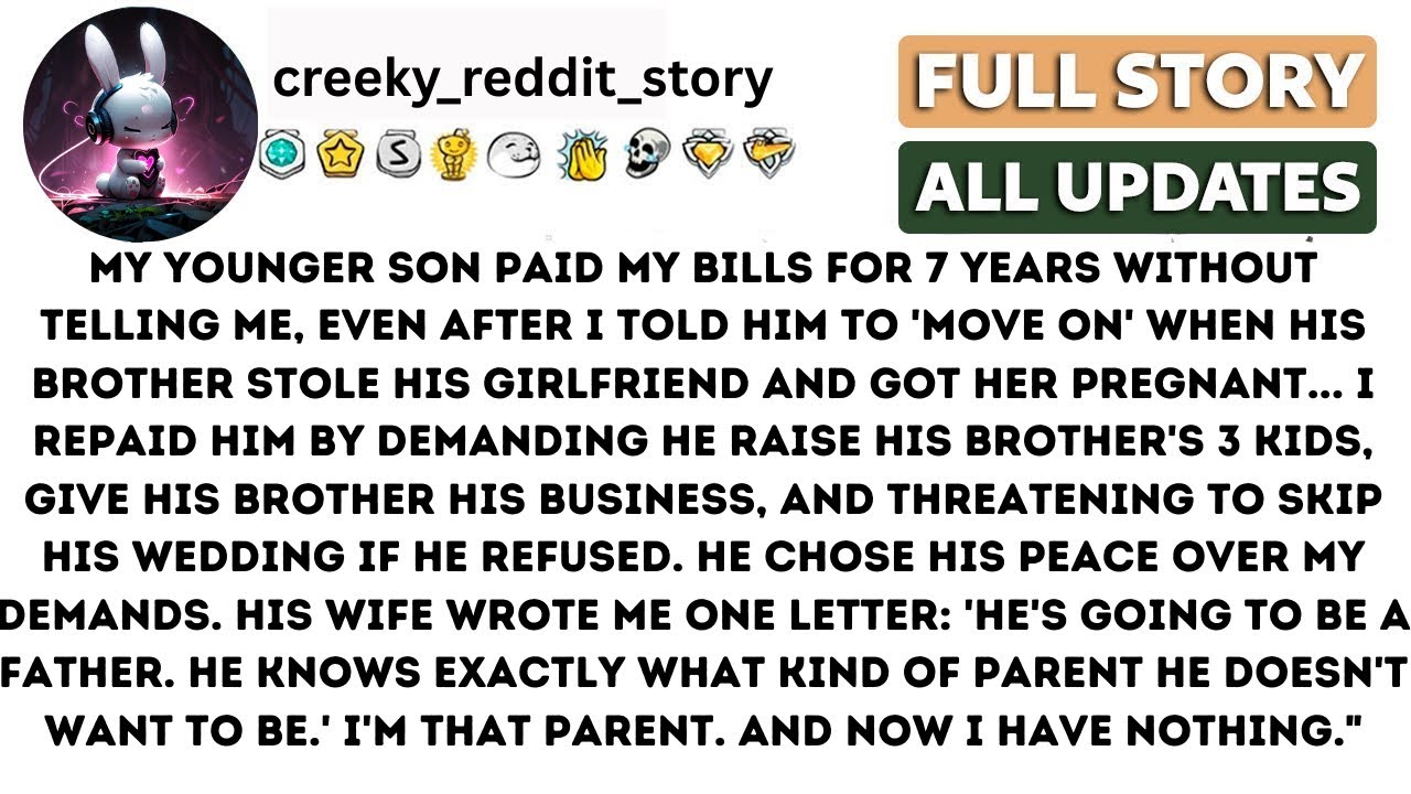 My Younger Son Paid My Bills for 7 Years Without Tellig me.even after i told..