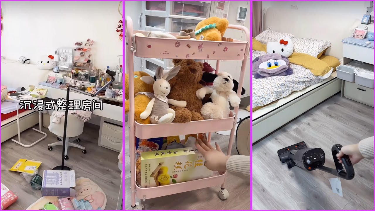 “Messy Bedroom & Vanity Clean + Restock🎀| Satisfying Cleaning & Organization ASMR”✨