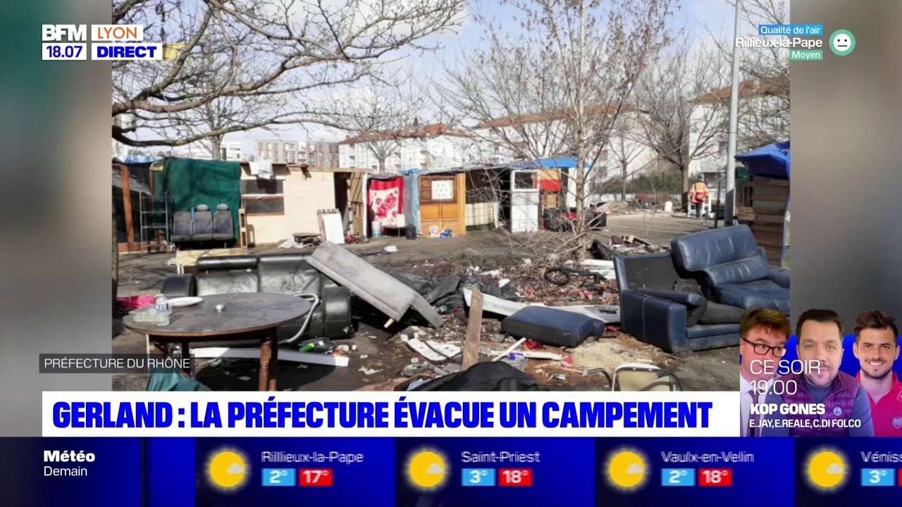 Gerland : la pr&eacute;fecture &eacute;vacue un campement