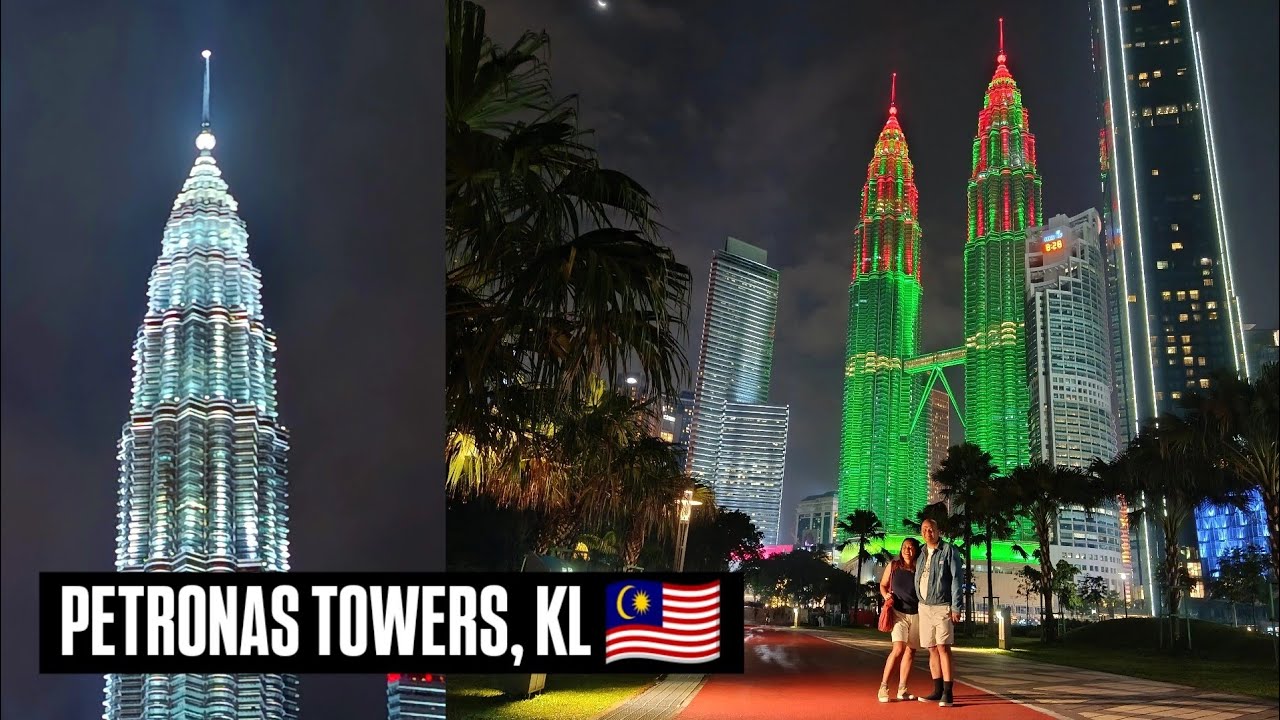 PETRONAS TOWERS at NIGHT in KUALA LUMPUR, MALAYSIA 🇲🇾
