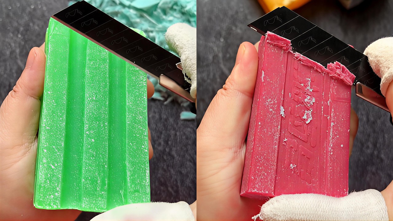 Green vs Red Soap 🔥🧼 | The Cleanest Cut Ever! 😳 ASMR