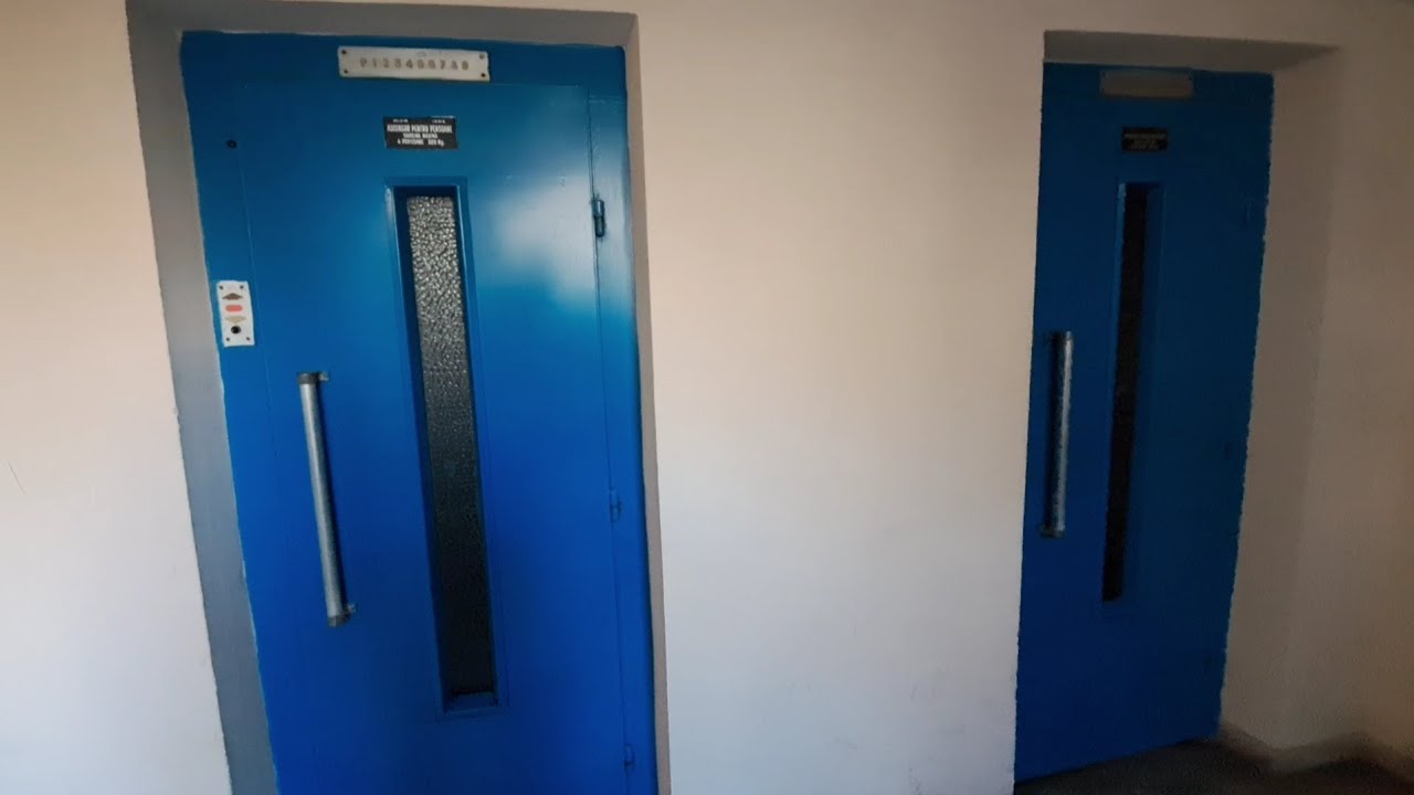 2x Old IFMA traction elevators @ Strada Sibiu  3, bl.E2, Drumul Taberei, Bucharest, RO