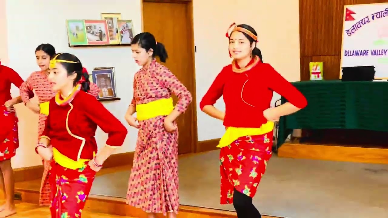 Group Dance by Nepali Phathasala- DE USA student| Nepali Cultural Dance| #dance #viral 