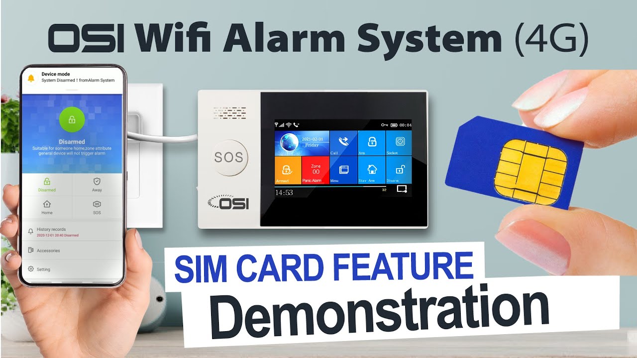 OSI WIFI ALARM SYSTEM - 4G SIM Card Feature // Demonstration