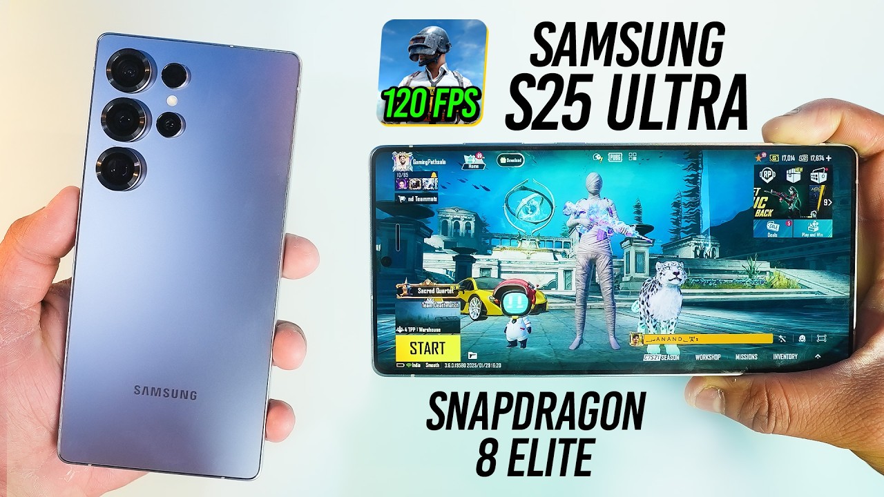 Samsung S25 Ultra - 120 FPS PUBG Test  🔥 Heating & Battery Drain 🤐