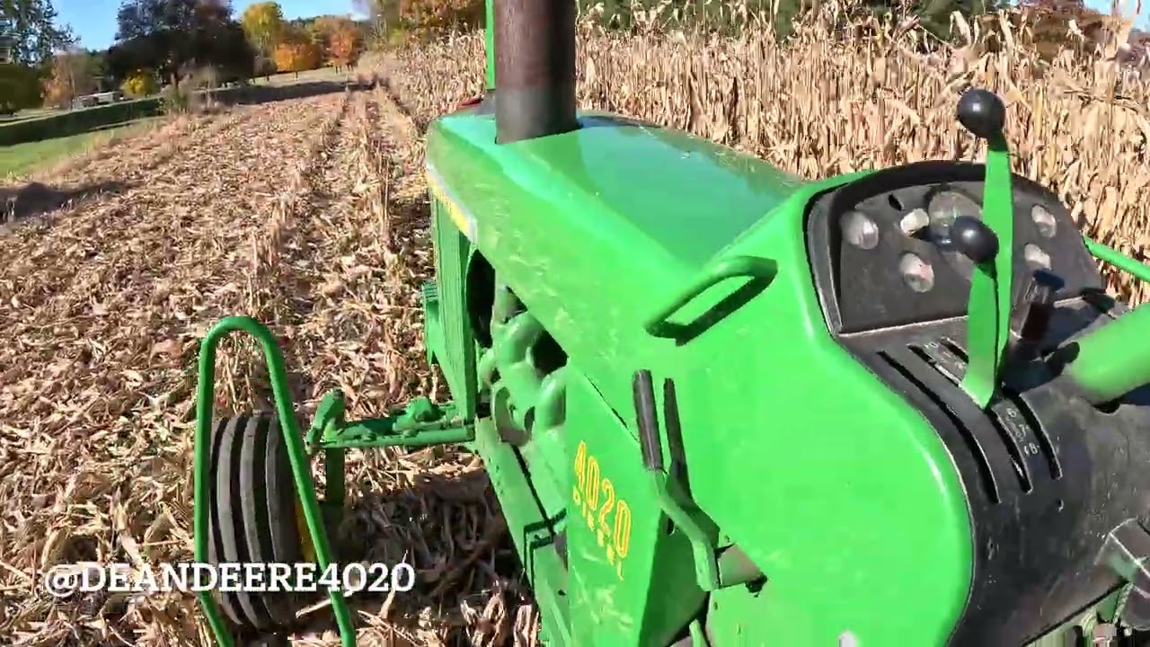 John Deere 4020 picking corn  4K