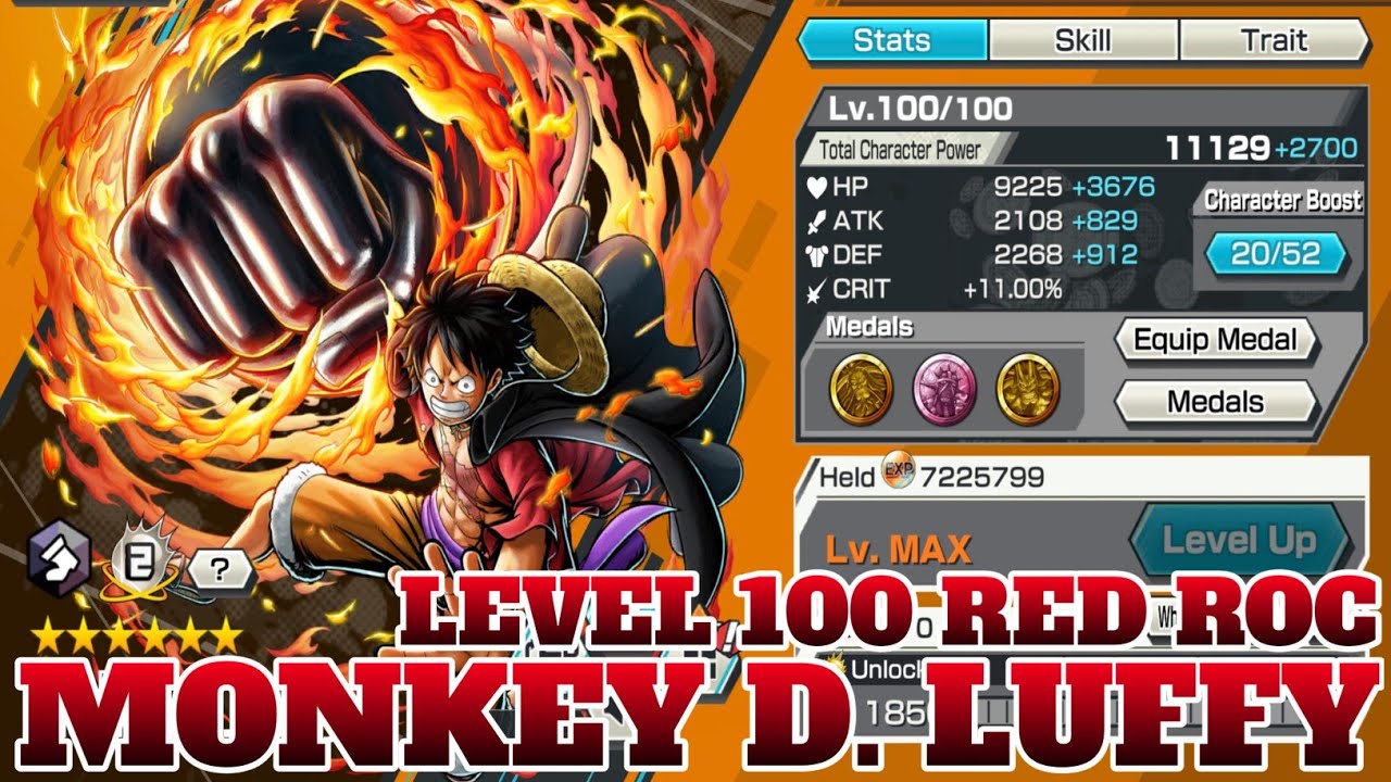 Геймплей за Красного Рока и Луффи (уровень 100) | One Piece Bounty Rush | OPBR