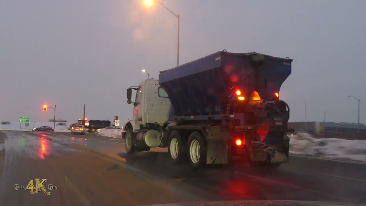 Snowplow Video 60 - Driving on the winter roads with snow plows