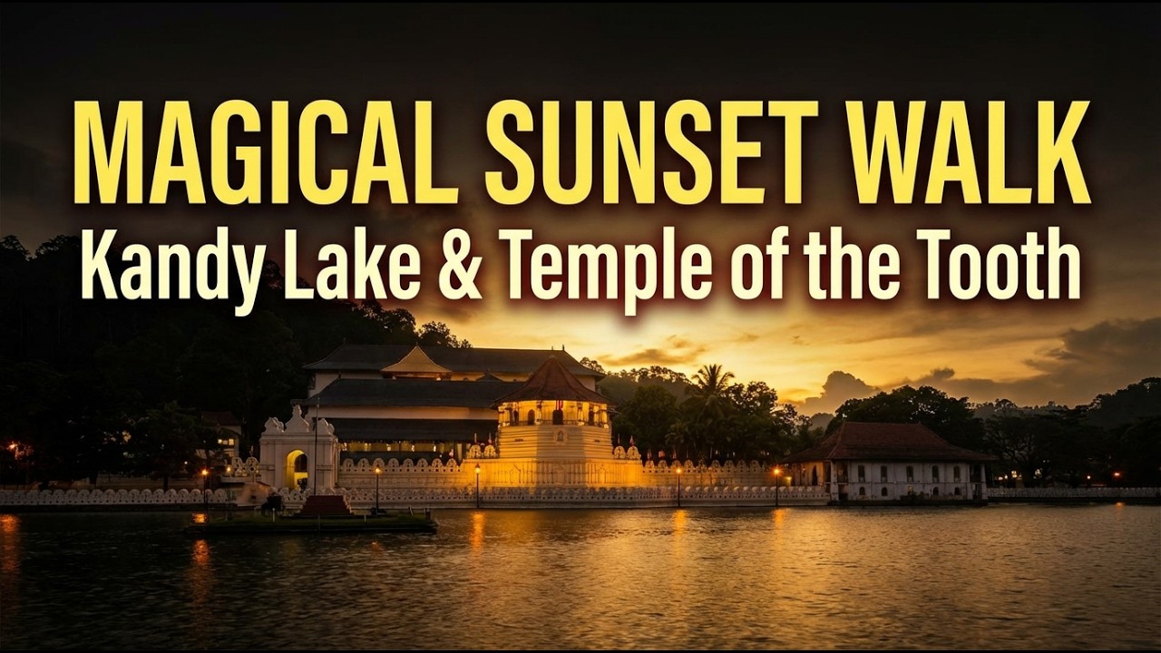 Beautiful evening walk around the Kandy Lake and Sri Dalada Maligawa