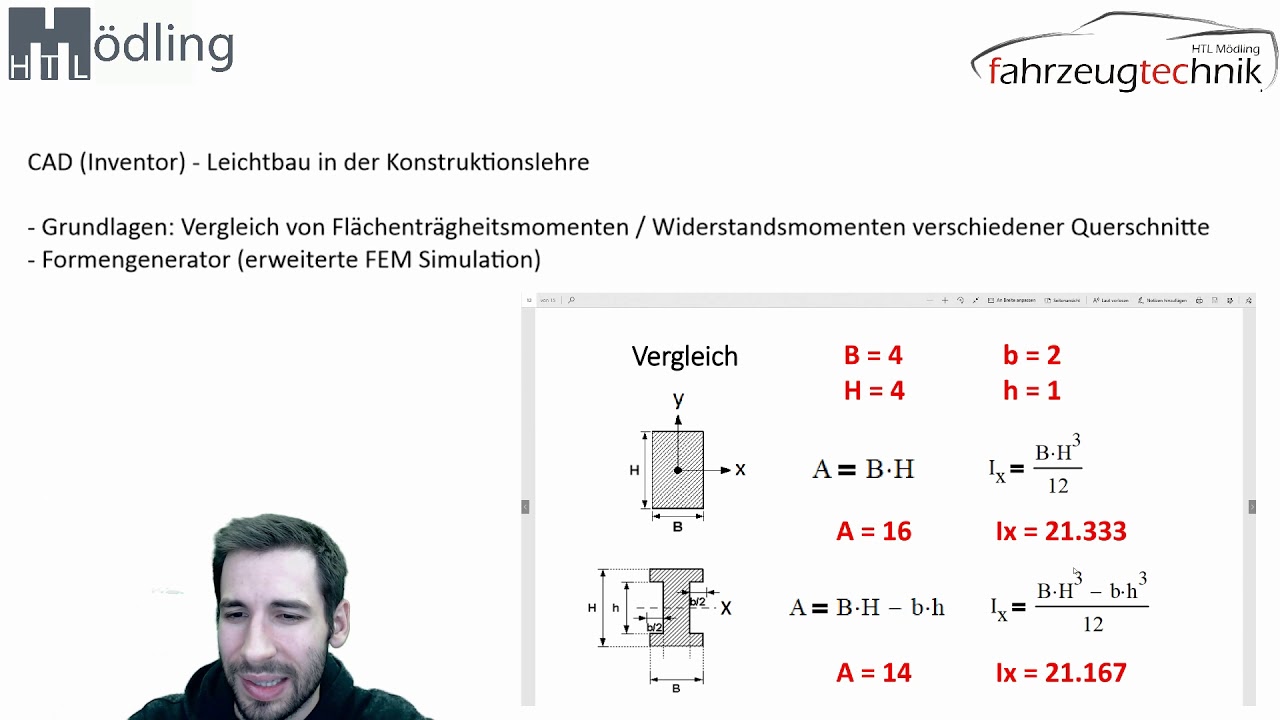 CAD Inventor - Leichtbau in der Konstruktionslehre