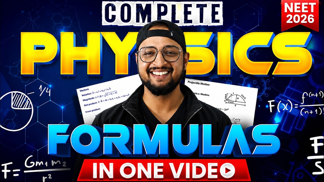 RENEET 2026 Physics Formula Revision ⚡ All Physics Formulas in One Video | Physics Baba Live