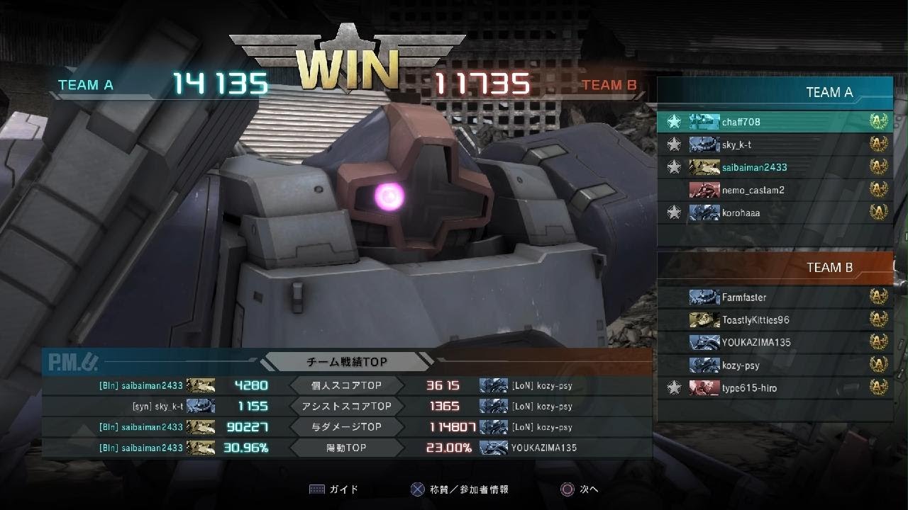 ドム[重装備仕様]　エスマ　与ダメ108000超え　総合1位　3冠　機動戦士ガンダム　バトルオペレーション２_20260302153128