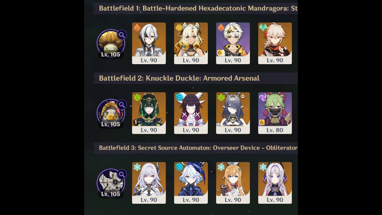 Genshin Impact 6.4 Stygian Onslaught Fearless Clear: Arlecchino Nefer Skirk