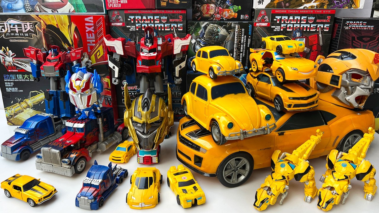 Ultimate HUGE Transformers Unboxing & Showcase: Every Bumblebee & OptimusPrime Toy Robot Generations