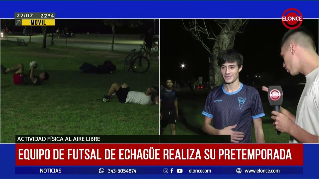Época de pretemporadas: equipo de futsal de Echagüe entrena en el Parque Urquiza