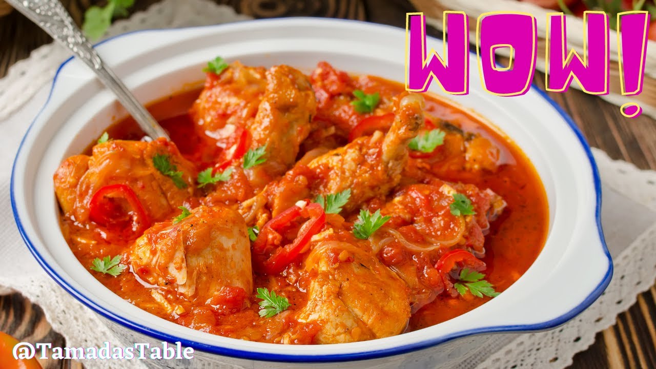 Chicken Stew  | Georgian Chakhokhbili  with Tomatoes and Hazelnuts