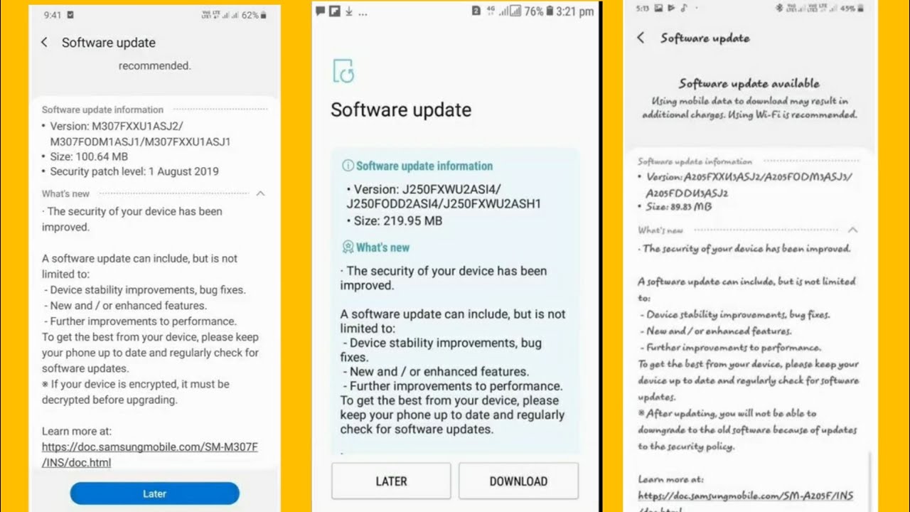 Samsung phone got the new FOTA Update | November security patch update