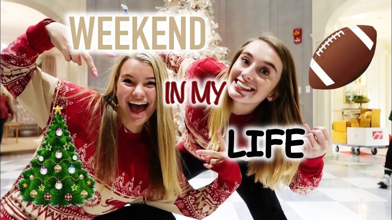 college weekend in my life: decorating pi phi for christmas, football game, & sister bonding!