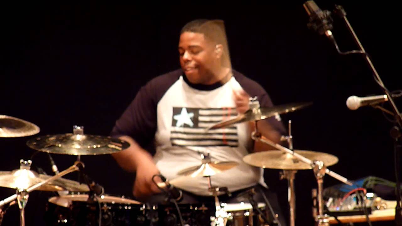 Aaron Spears sound check at Northern Drum Centre Clinic 2012