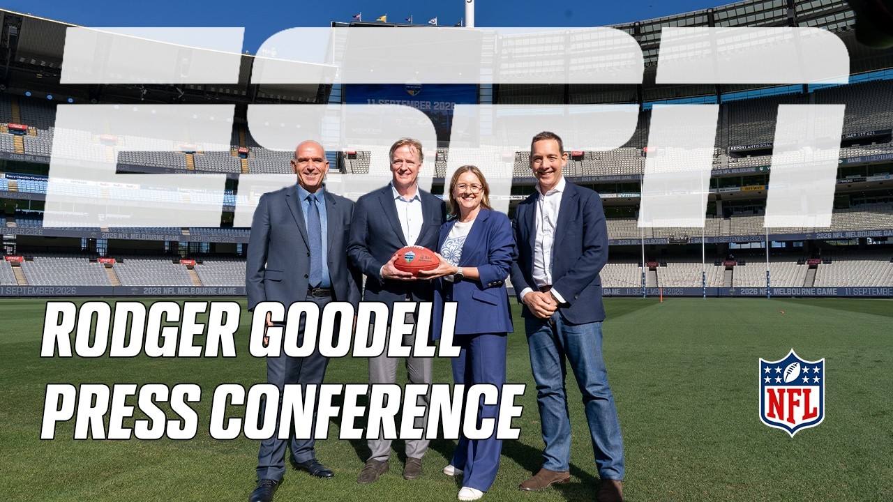 NFL Commissioner Roger Goodell's MCG Presser: Historic ground, ticket sales & long term plans! 🏈🏟️