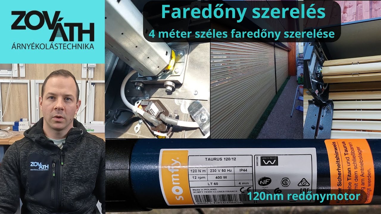 Faredőny szerel&eacute;s: 4 m&eacute;teres faredőny szerel&eacute;se