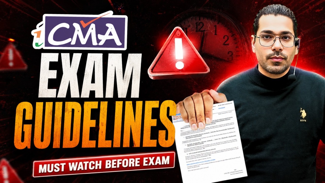 ICMAI Offical Exam Instructions Explained | June'26 Exam | CMA Foundation / Inter / Final