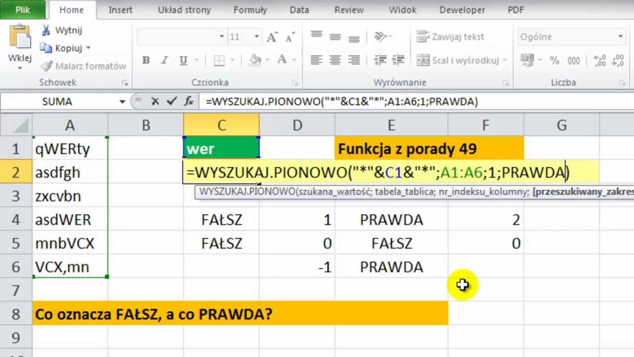 Excel - PRAWDA i FAŁSZ czym są w Excelu - porada #53