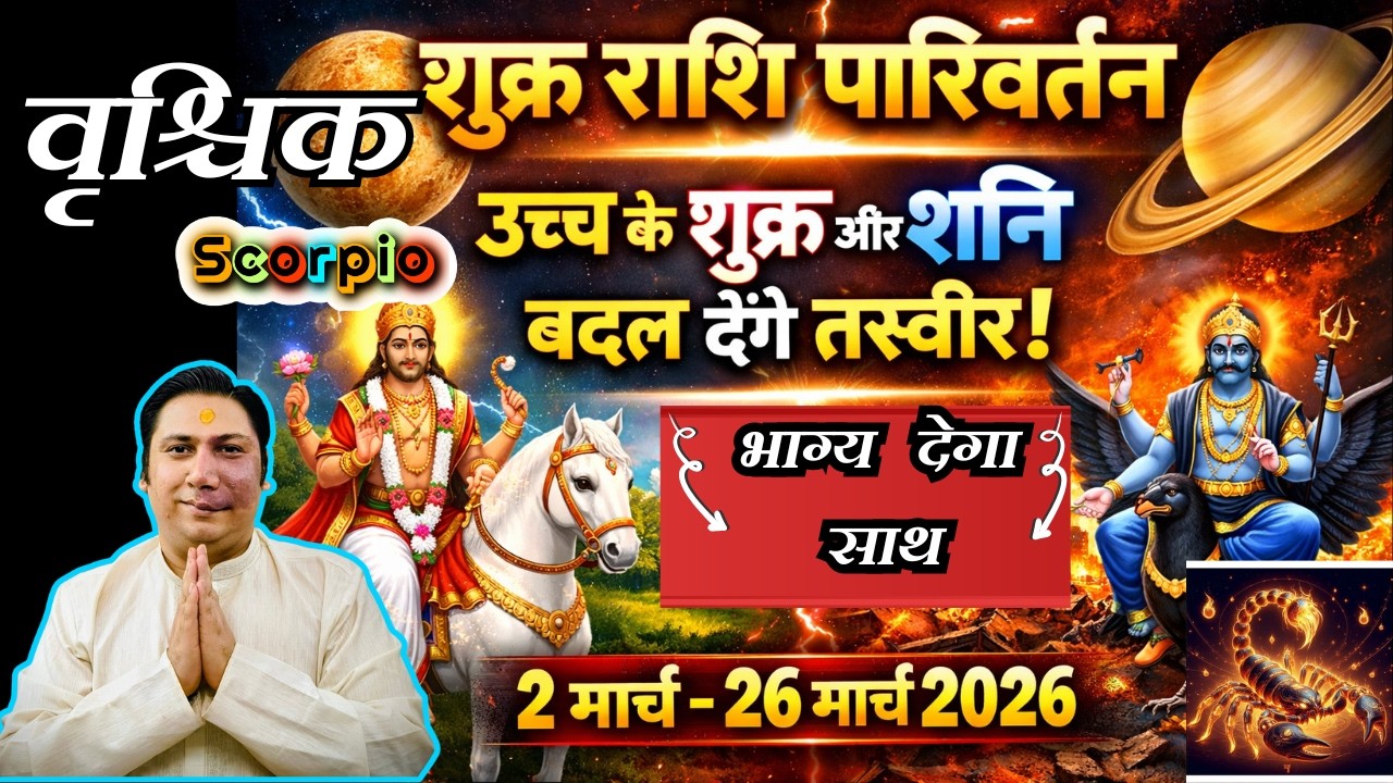 वृश्चिक राशि -उच्च के शुक्र + शनि = Big Change  मार्च 2026 Vrishchik rashi 2026 Scorpio astro Nikhil