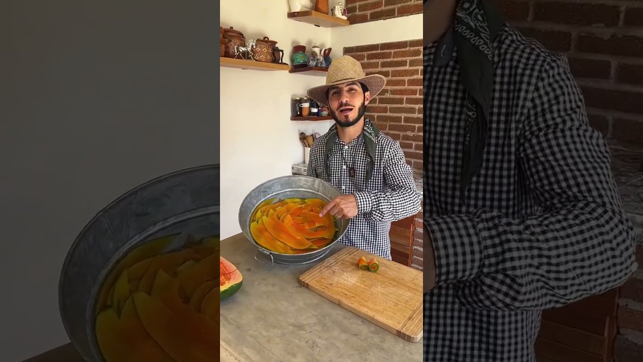 Rollitos de papaya en miel son una perfección...