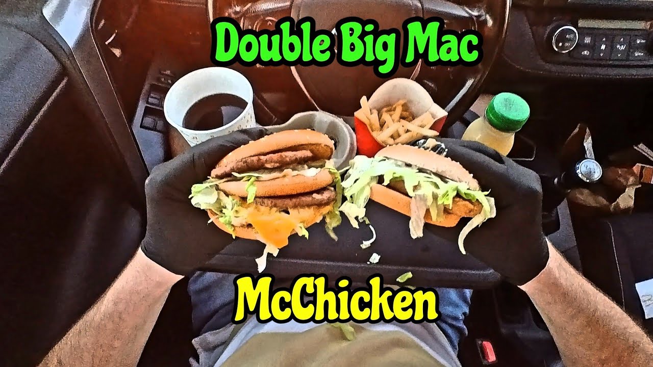 ASMR MUKBANG MCDONALDS POV BIG MAC  MACPOLLO EATING IN CAR DOUBLE BIG MAC | McCHICHEN RELAXING
