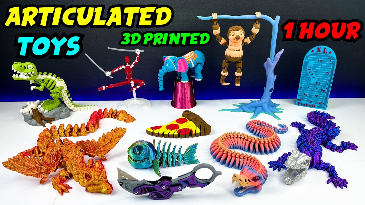 Ultimate 3D Printed Toys & Articulated Compilation (1 Hour)