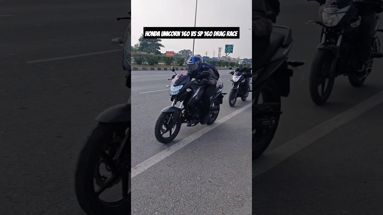 Honda Sp160 Vs Unicorn 160 Drag Race #youtubeshortsvideo #ytshortsindia #shortsviralvideo #sp160