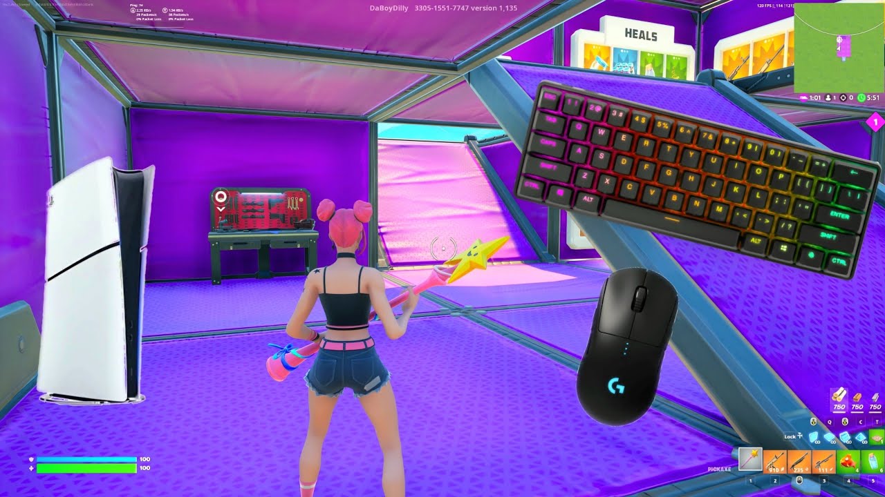 PS5 ASMR Chill ⭐ Fortnite 3v3v3v3 Go Goated Zone Wars Gameplay 🐐 Keyboard Sounds 💤