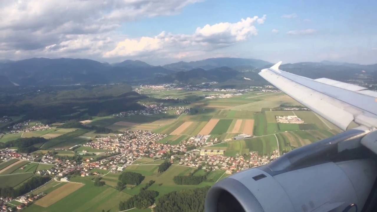SMOOTH LANDING | Adria Airways A319 I Scenic and windy landing in Ljubljana